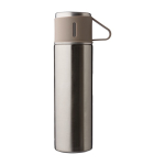 Thermos à double paroi acier inoxydable de 420ml et 2 tasses de 150ml couleur argenté deuxième vue