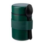 Boîte à repas isotherme en acier inoxydable avec cuillère incluse couleur vert cinquième vue