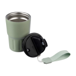 Gobelet isotherme en acier inoxydable avec sangle assortie 320ml couleur vert clair troisième vue