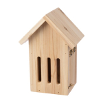Maisonnette à suspendre en forme de papillon en bois de pin couleur marron troisième vue
