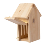 Maisonnette à suspendre en forme de papillon en bois de pin couleur marron quatrième vue
