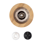 Set de 2 moulins à épices en bambou avec bouchons assortis couleur marron neuvième vue