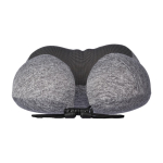 Oreiller de voyage bicolore en mousse à mémoire de forme avec housse couleur gris troisième vue