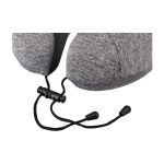 Oreiller de voyage bicolore en mousse à mémoire de forme avec housse couleur gris cinquième vue