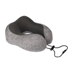Oreiller de voyage bicolore en mousse à mémoire de forme avec housse couleur gris sixième vue