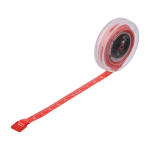 Mètre ruban rétractable, bouton-poussoir et mécanisme de blocage 1,5m couleur rouge sixième vue