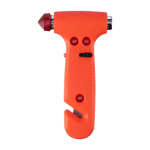 Marteau de secours 4 en 1 avec lumière, coupe-ceinture et marteau couleur orange deuxième vue