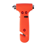 Marteau de secours 4 en 1 avec lumière, coupe-ceinture et marteau couleur orange quatrième vue
