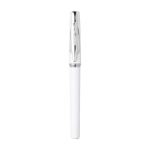 Stylo avec capuchon transparent et encre gel noire couleur blanc deuxième vue