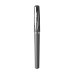 Stylo avec capuchon transparent et encre gel noire couleur gris première vue