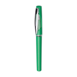 Stylo avec capuchon transparent et encre gel noire couleur vert cinquième vue