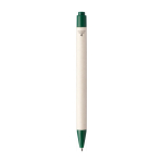 Stylo en carton de lait avec détails colorés et encre bleue couleur vert première vue