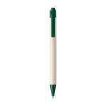 Stylo en carton de lait avec détails colorés et encre bleue couleur vert deuxième vue