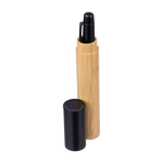 Stylo en acier inoxydable avec poignée en bambou, encre bleue couleur noir quatrième vue