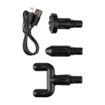 Masseurs portables avec 4 têtes et 6 vitesses Pistol couleur noir cinquième vue