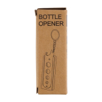 Porte-clés en bambou fonctions d'ouvre-bouteille et outils couleur marron deuxième vue