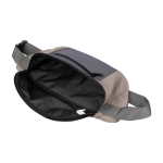 Ceinture banane tricolore en polyester avec poche avant et supérieure couleur taupe deuxième vue
