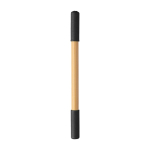 Crayon infini en bambou avec fonction stylo à l'autre extrémité couleur noir première vue