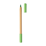 Crayon infini en bambou avec fonction stylo à l'autre extrémité couleur vert clair quatrième vue