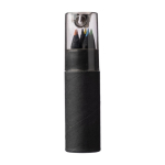 Set de 7 crayons de couleur dans une boîte avec taille-crayon couleur noir troisième vue