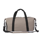 Sac de voyage tricolore avec compartiment latéral pour chaussures couleur taupe troisième vue
