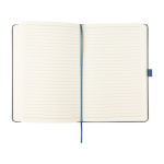 Carnet en carton et résidus biologiques, 80 feuilles lignées A5 couleur bleu première vue