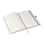Carnet en carton et résidus biologiques, 80 feuilles lignées A5 couleur bleu deuxième vue