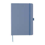Carnet en carton et résidus biologiques, 80 feuilles lignées A5 couleur bleu cinquième vue