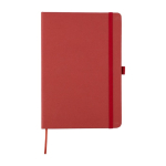 Carnet en carton et résidus biologiques, 80 feuilles lignées A5 couleur rouge première vue