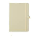 Carnet en carton et résidus biologiques, 80 feuilles lignées A5 couleur vert clair première vue