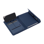 Porte-documents en polyester recyclé, porte-cartes et mobile couleur noir troisième vue