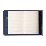 Porte-documents en polyester recyclé, porte-cartes et mobile couleur bleu troisième vue
