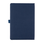 Carnet avec couverture rigide en RPET et feuilles lignées, format A5 couleur bleu première vue