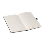 Carnet avec couverture rigide en RPET et feuilles lignées, format A5 couleur bleu sixième vue