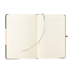 Carnet couverture pliable et support téléphone, feuilles lignées A5 couleur gris quatrième vue