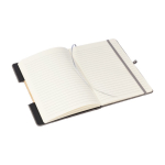 Carnet couverture pliable et support téléphone, feuilles lignées A5 couleur gris sixième vue