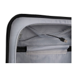 Valise en ABS avec poche frontale pour ordinateur et cadenas à code couleur noir dixième vue