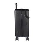 Valise en ABS avec poche frontale pour ordinateur et cadenas à code couleur noir douxième vue
