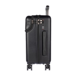 Valise en ABS avec poche frontale pour ordinateur et cadenas à code couleur noir troisième vue