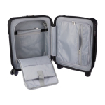 Valise en ABS avec poche frontale pour ordinateur et cadenas à code couleur noir quatrième vue