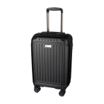Valise en ABS avec poche intérieure pour ordinateur et cadenas à code couleur noir première vue