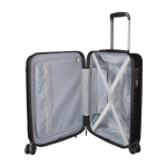 Valise en ABS avec poche intérieure pour ordinateur et cadenas à code couleur noir deuxième vue