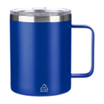 Tasse en acier inoxydable recyclé étanche avec couvercle 300ml couleur bleu ultramarine première vue