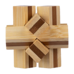 Jeu de patience en bois comprenant 6 pièces couleur marron première vue