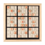 Jeu de sudoku en bois avec 99 tuiles pour cadeaux d'entreprise couleur marron quatrième vue