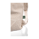 Sac à dos enroulable en chanvre fermeture éclair frontale, 280 g/m² couleur kaki septième vue