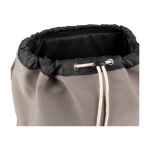 Sac à dos tricolore pour ordinateur 15” fermeture à boucle et cordon couleur taupe première vue