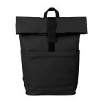 Sac à dos en PU pour ordinateur 15” avec poche avant et latérale couleur noir première vue