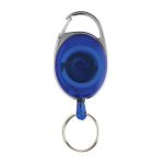 Porte-clés en ABS recyclé et zinc avec cordon et mousqueton couleur bleu