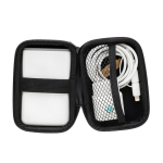 Kit de charge 3 pièces en plastique recyclé avec powerbank 5 000 mAh couleur noir septième vue